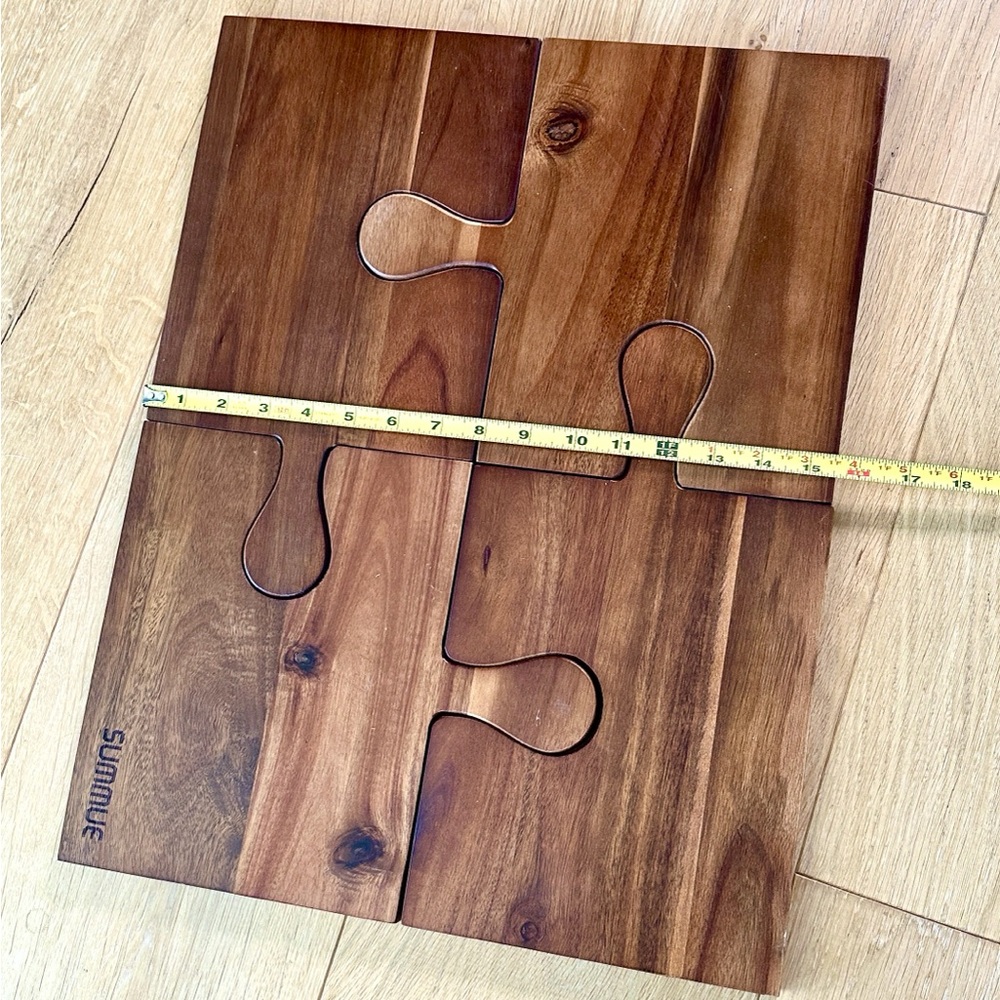 4 Piece Wooden Puzzle Charcuterie Boards - Picture 7 of 15